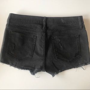 Express black jean shorts.